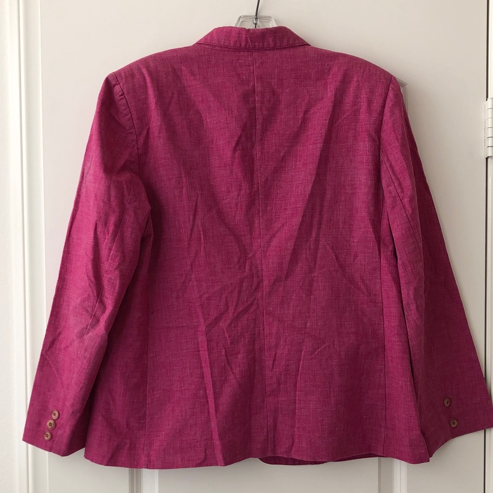 Vintage Women's Fuchsia Blazer Jacket - Picture 6 of 8